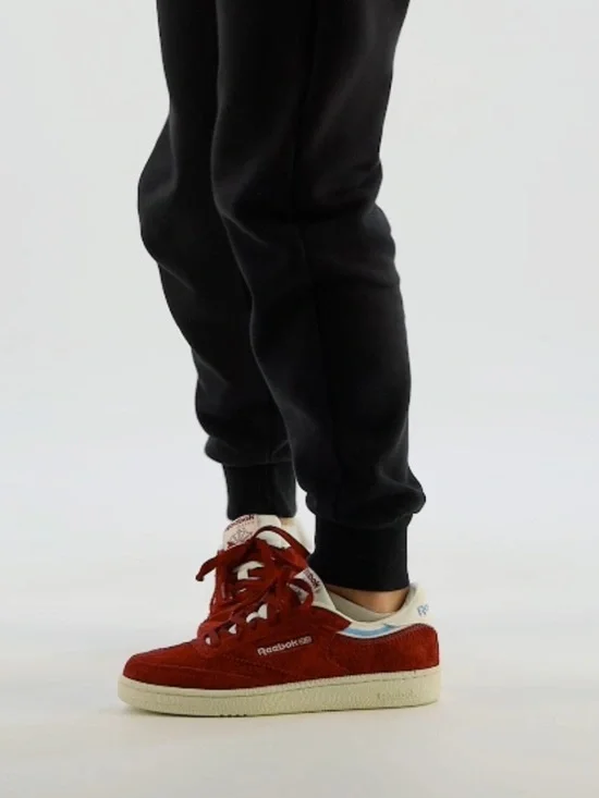 Reebok Classics Club C 85 Trainers Sneakers Hairy Suede Low-Top Sneakers Red 9 - Picture 8 of 15
